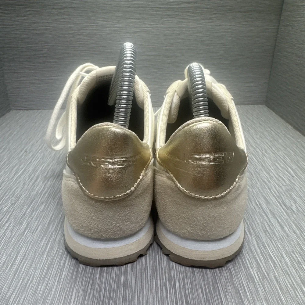 J Crew Trainers Womens‎ 7.5 Beige Retro Sneakers Minimalist Neutral